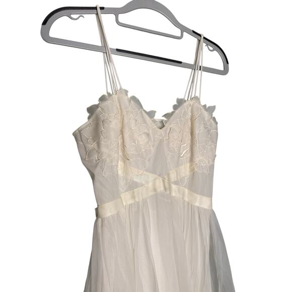 Vintage 50s Laros two piece sleepwear set peignor and nightgown lace off white - Picture 7 of 16